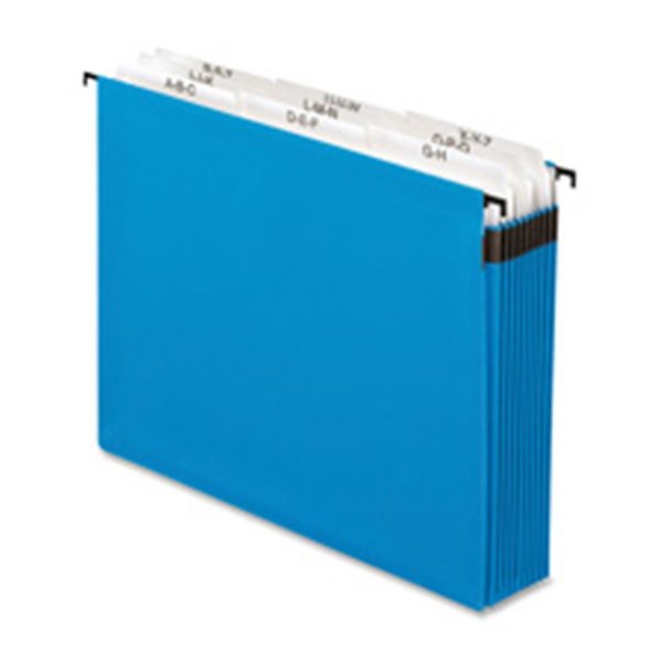 Nine2Five Hanging Expandable File- 9 Sections- Letter Size- Blue NI789322